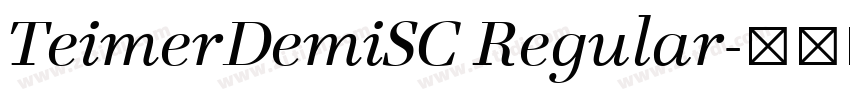 TeimerDemiSC Regular字体转换